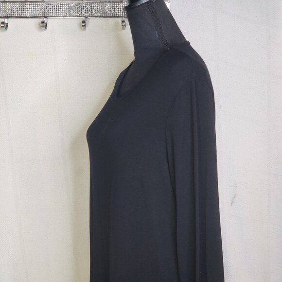 Chico's Black Rayon Span LS Neveah Scoop Neck Soft Top Chico Size 3 US XL 16 - Picture 8 of 16